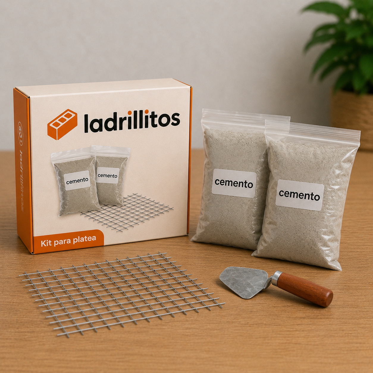 Kit para armar piso (platea casita) + palita